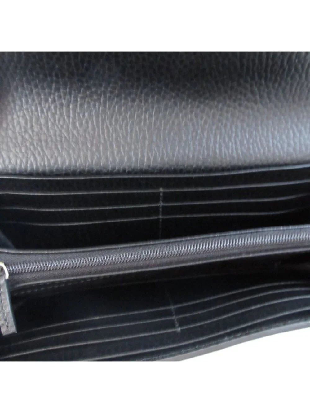 Gucci Double G GG Supreme Leather Beige Black Bifold Wallet